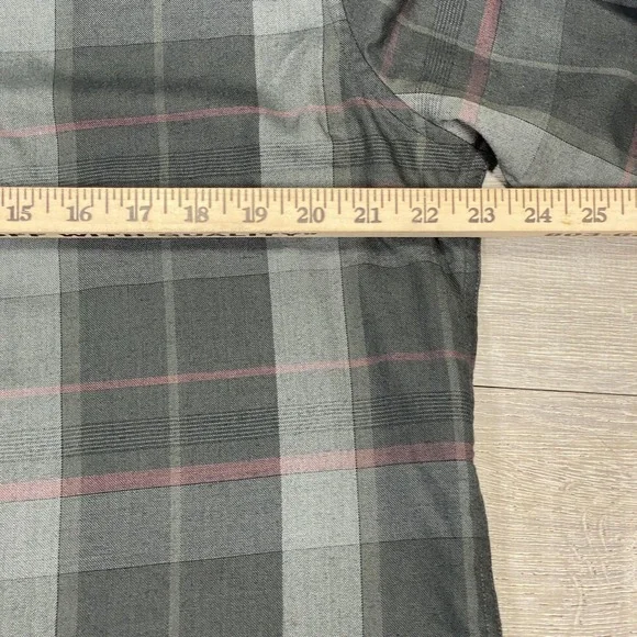 Travis Mathew Gray and Black Plaid Casual Button Down Shirt - Picture 6 of 8